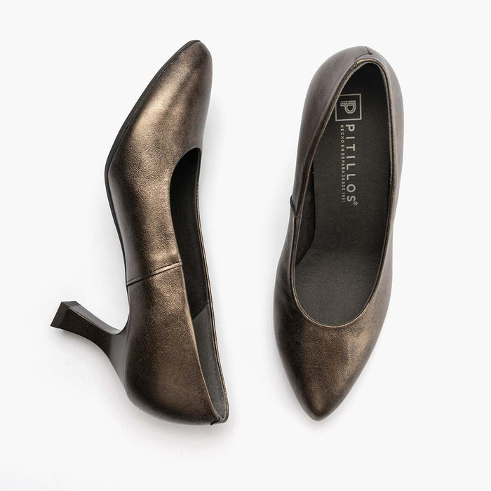 pitillos Zapato de Salón Laminado mujer color bronce Descuento