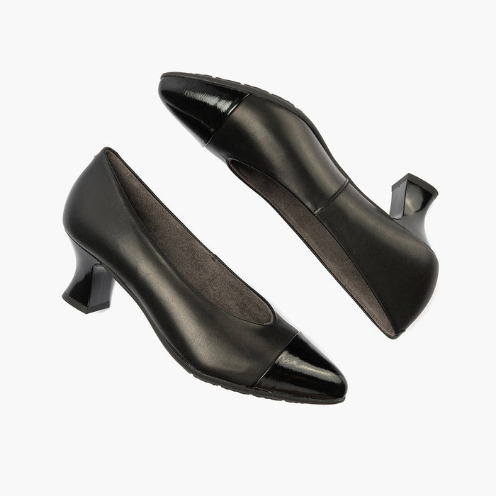 pitillos Zapato de Salón Combinado Napa para mujer color negro Mejor oferta