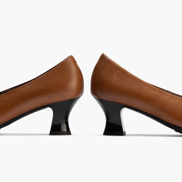 pitillos Zapato de Salón Combinado Napa de mujer color cuero Rebajas online