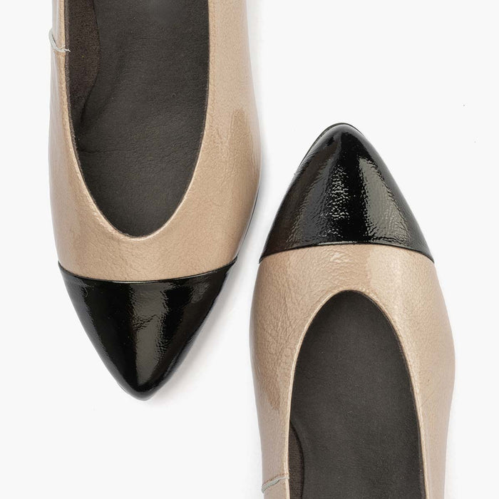 pitillos Zapato de Salón Combinado Charol para mujer color piedra Rebajas top