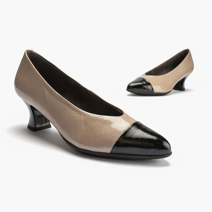 pitillos Zapato de Salón Combinado Charol para mujer color piedra Rebajas top