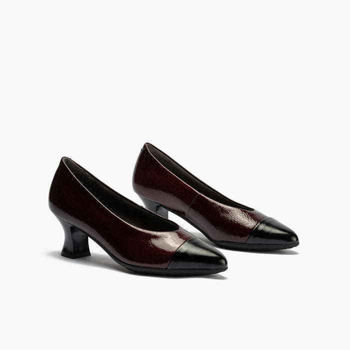 pitillos Zapato de Salón Combinado Charol mujer color burdeos Envío gratis