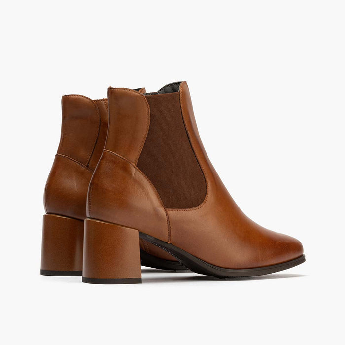 pitillos Botín Chelsea de mujer color cuero Último día