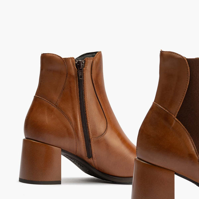 pitillos Botín Chelsea de mujer color cuero Último día