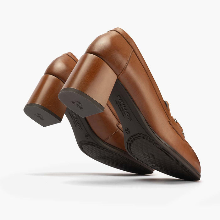 pitillos Mocasín con Adorno de mujer color cuero Promoción por tiempo limitado