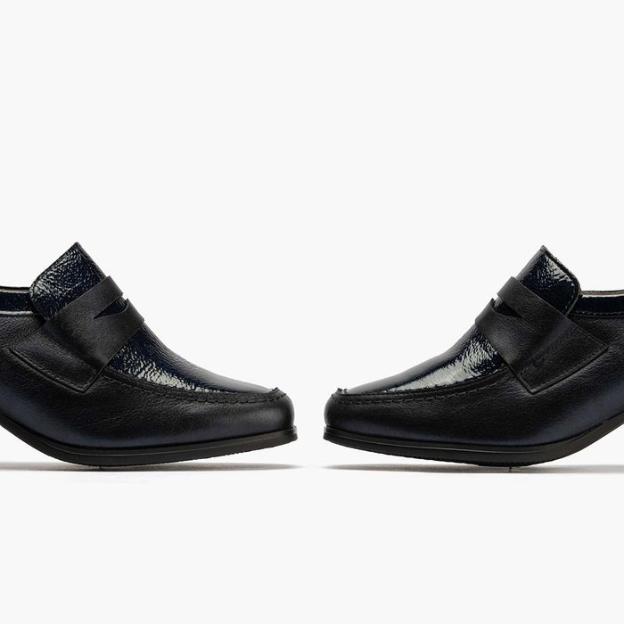 pitillos Zapato Abotinado Combinado para mujer color marino Promoción trimestral