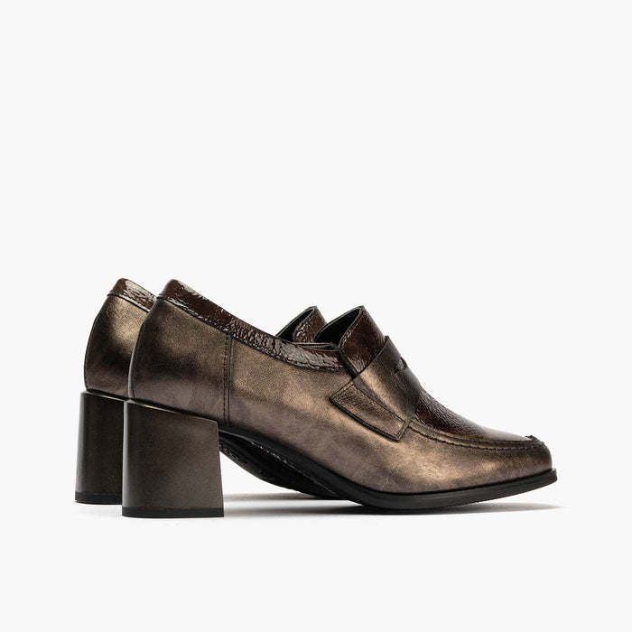 pitillos Zapato Abotinado Combinado de mujer color bronce Solo queda un día