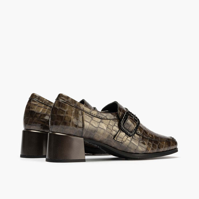 pitillos Zapato Abotinado en Coco de mujer color humo En oferta