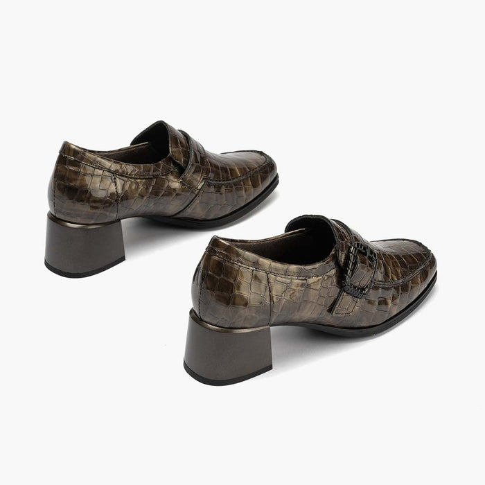 pitillos Zapato Abotinado en Coco de mujer color humo En oferta