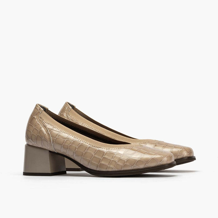 pitillos Zapato de Salón Pico con Elástico de mujer color piedra Libre de impuestos