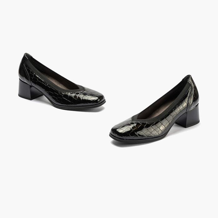 pitillos Zapato de Salón Pico con Elástico de mujer color negro Descuentos del mes