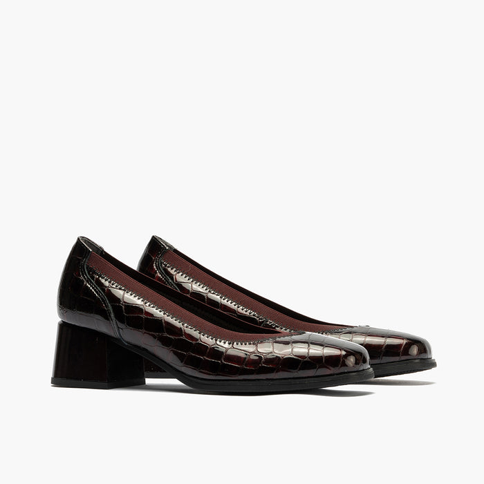 pitillos Zapato de Salón Pico con Elástico para mujer color burdeos Oferta exclusiva
