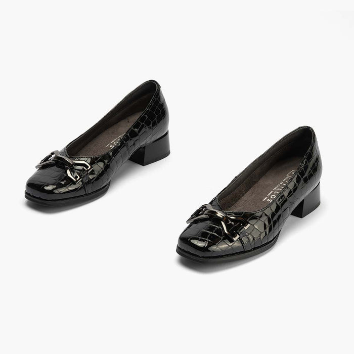 pitillos Zapato de Salón Pico con Adorno para mujer color negro Última moda