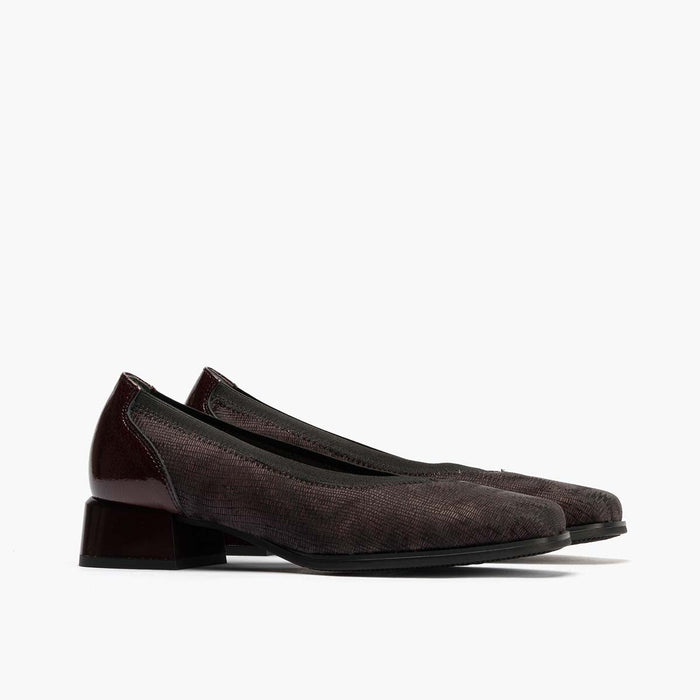 pitillos Zapato de Salón Pico con Elásticos de mujer color burdeos