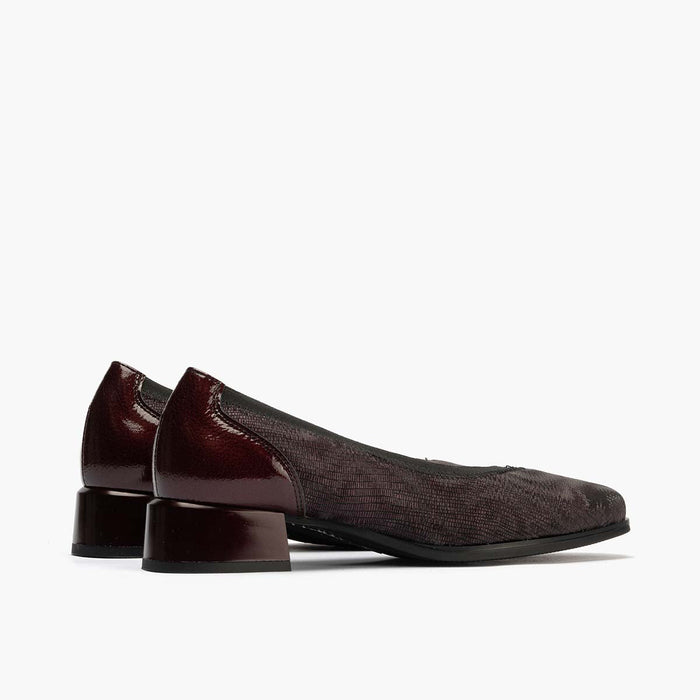 pitillos Zapato de Salón Pico con Elásticos de mujer color burdeos Ofertas especiales