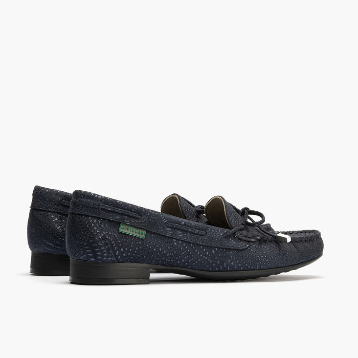 pitillos Mocasines de mujer con adorno de lazo y tacón AZUL Oferta especial de fábrica