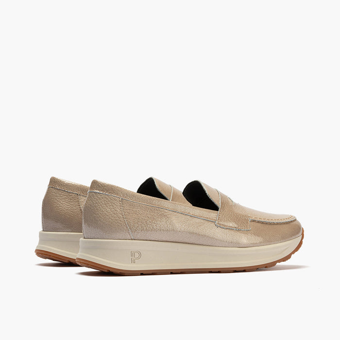 pitillos Mocasín Charol para mujer color piedra Descuentos del mes