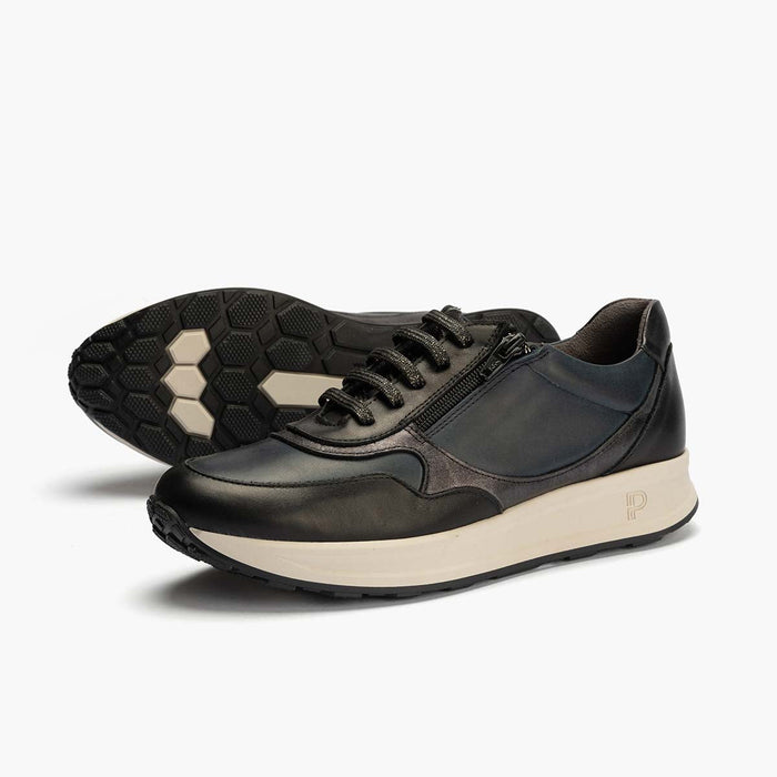 pitillos Zapato Deportivo con Cremallera de mujer color negro Descuento por venta flash