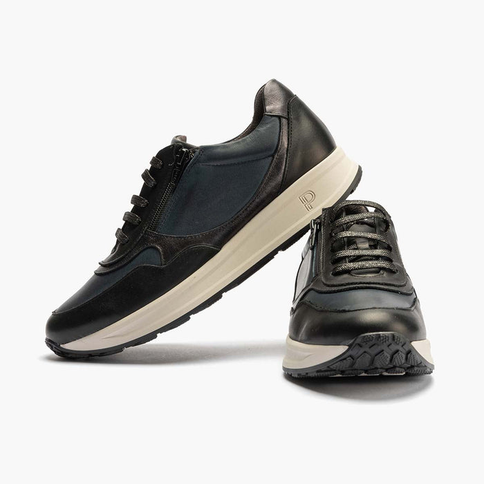 pitillos Zapato Deportivo con Cremallera de mujer color negro Descuento por venta flash