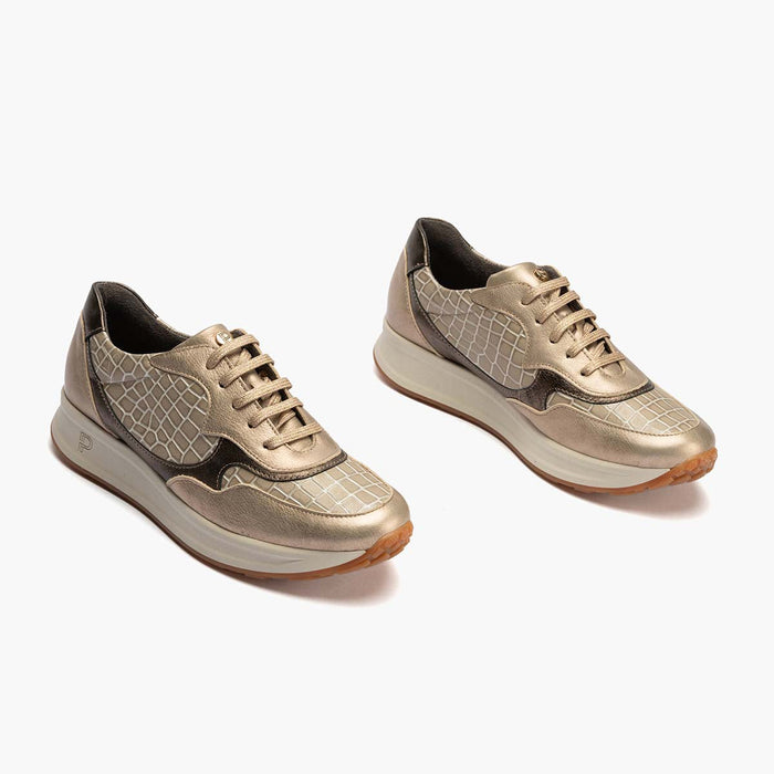 pitillos Zapato Deportivo Cordones mujer color piedra Ofertas de temporada