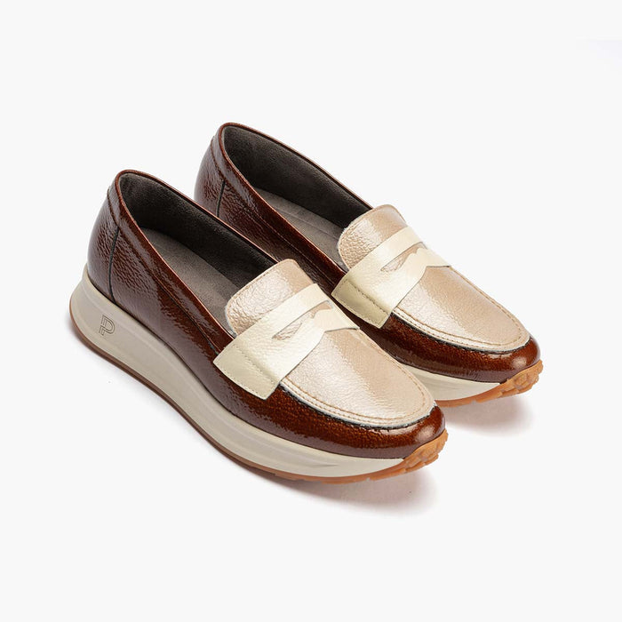 pitillos Mocasín Tricolor para mujer color cuero Devoluciones gratuitas