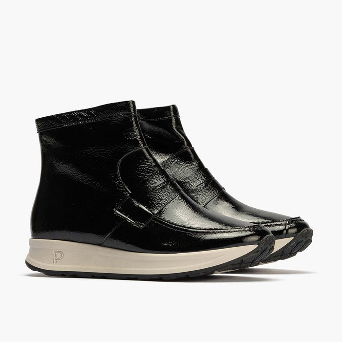 pitillos Botín Charol para mujer color negro