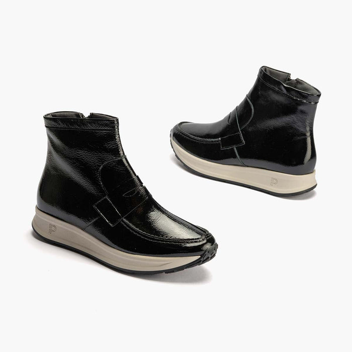 pitillos Botín Charol para mujer color negro 2025