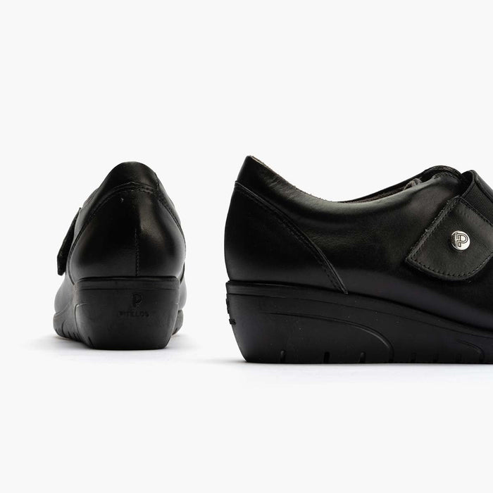 pitillos Zapato Inglés con Correa mujer color negro Venta caliente