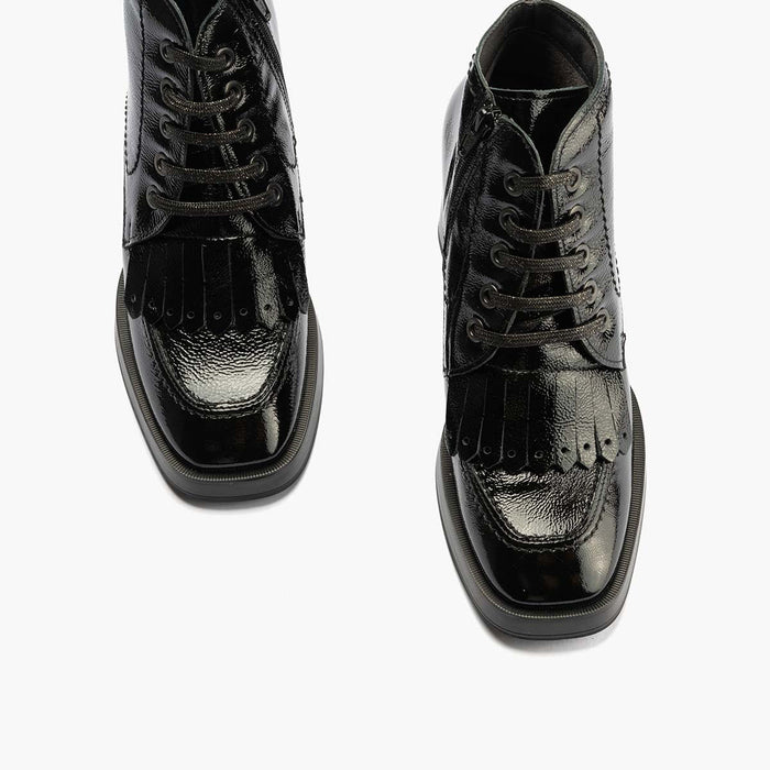 pitillos Botín Flecos mujer color negro En oferta