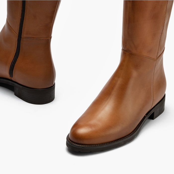 pitillos Bota Alta para mujer color cuero Último día