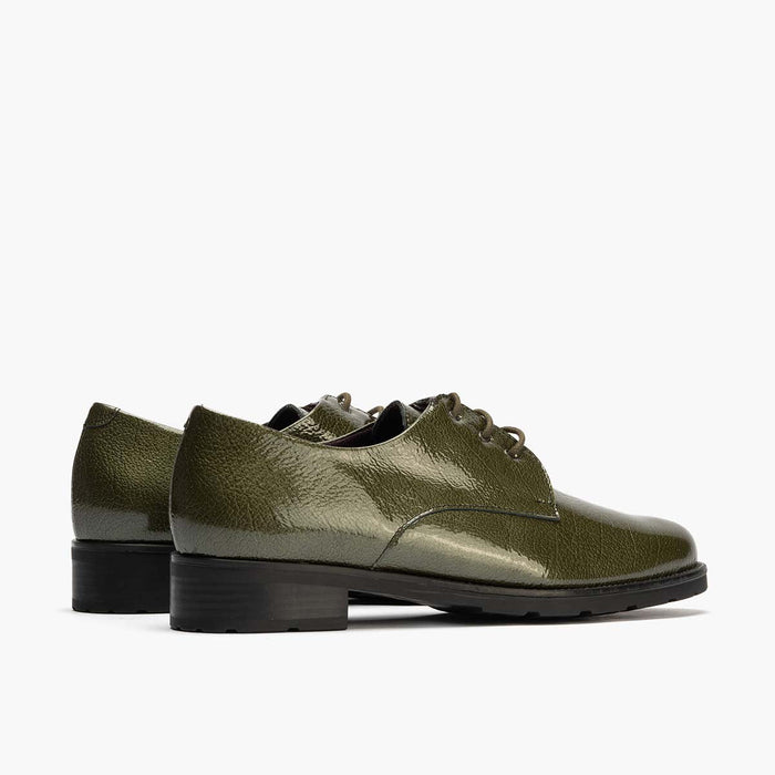pitillos Blucher en Charol mujer color verde Liquidación
