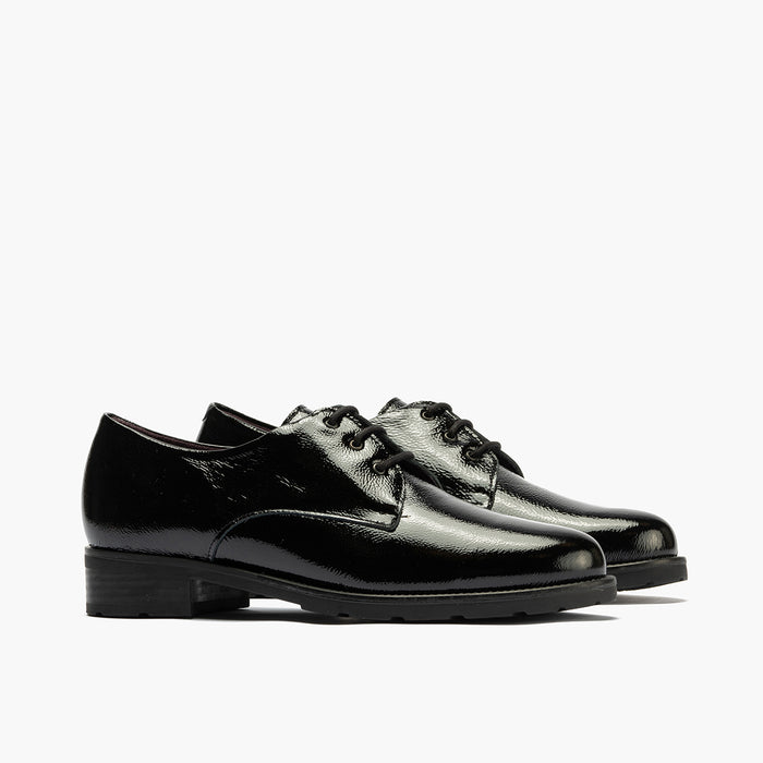 pitillos Blucher en Charol de mujer color negro Envío internacional gratuito