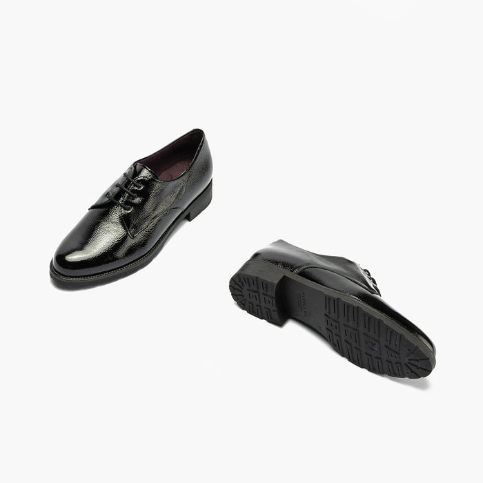 pitillos Blucher en Charol de mujer color negro Envío internacional gratuito