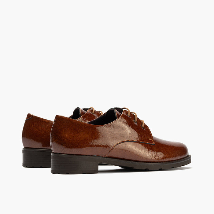 pitillos Blucher en Charol para mujer color cuero Tienda de fábrica
