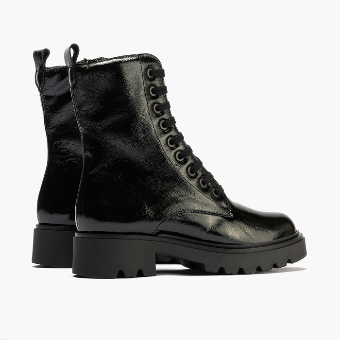 pitillos Bota Militar en Charol mujer color negro En oferta