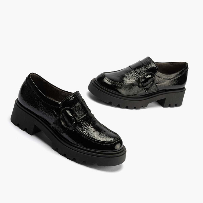 pitillos Zapato Abotinado en Charol para mujer color negro Descuentos del mes