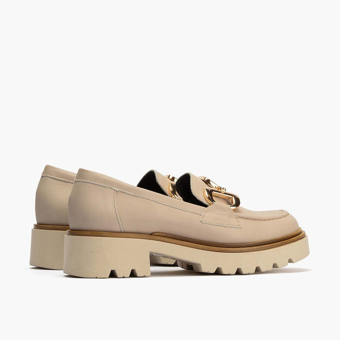 pitillos Mocasín en Napa mujer color piedra Grandes ahorros