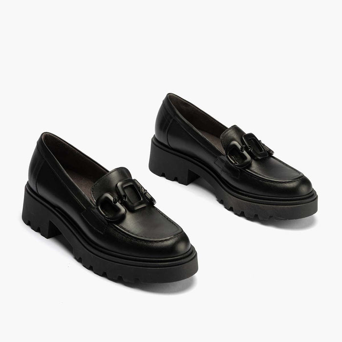 pitillos Mocasín en Napa mujer color negro Rebajas de fin de temporada