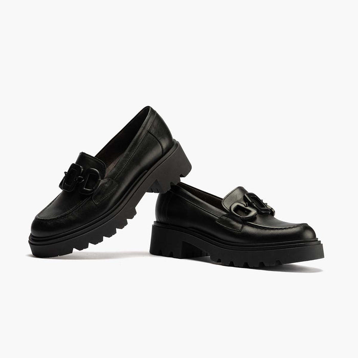 pitillos Mocasín en Napa mujer color negro Rebajas de fin de temporada