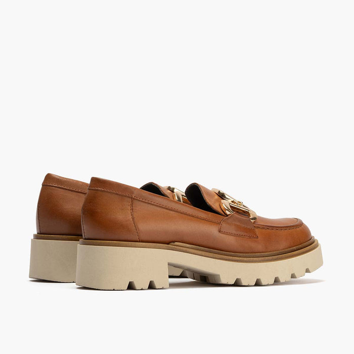 pitillos Mocasín en Napa de mujer color cuero Precio ultrabajo