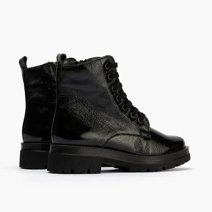 pitillos Bota Militar en Charol mujer color negro Outlet