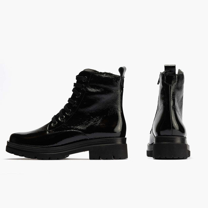 pitillos Bota Militar en Charol mujer color negro Outlet