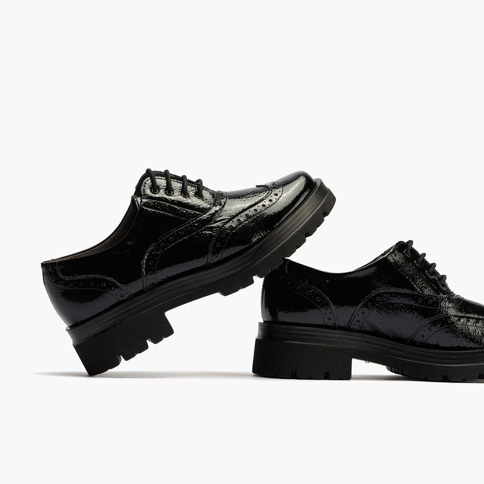 pitillos Zapato Inglés en Charol para mujer color negro Outlet online