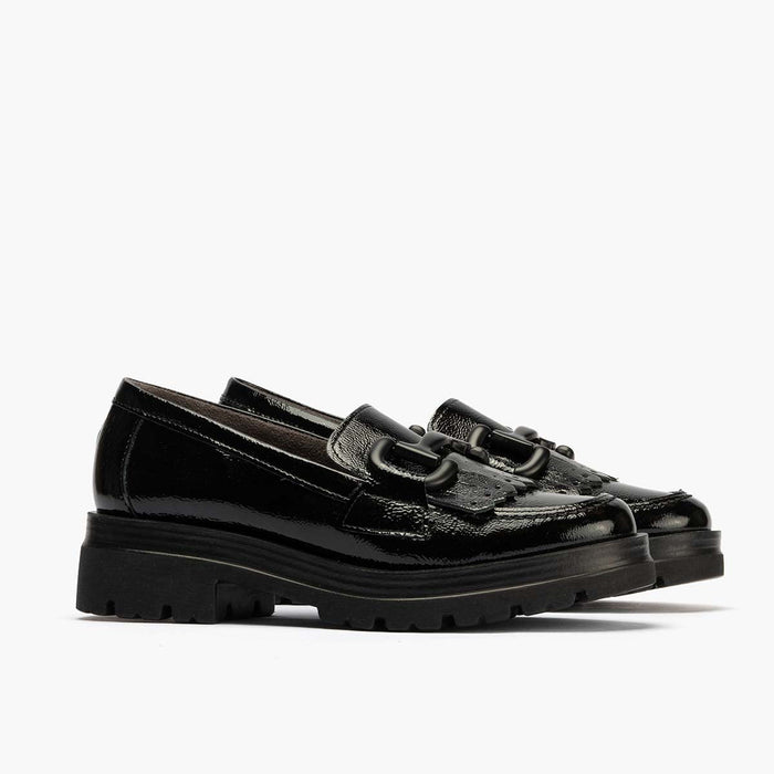 pitillos Mocasín en Charol para mujer color negro En oferta