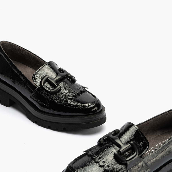 pitillos Mocasín en Charol para mujer color negro En oferta