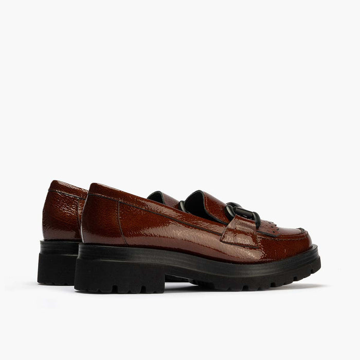 pitillos Mocasín en Charol para mujer color cuero Gran oferta
