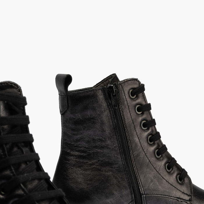 pitillos Bota Militar en Laminado de mujer color antracita Rebajas baratas