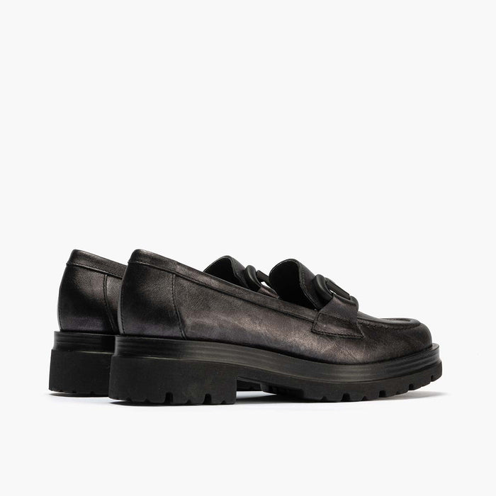 pitillos Mocasín en Laminado mujer color antracita Los más vendidos