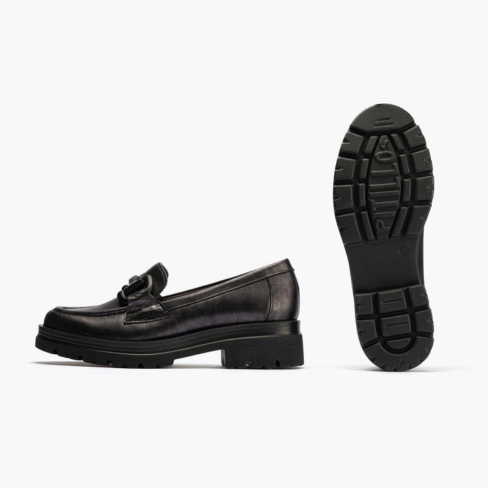 pitillos Mocasín en Laminado mujer color antracita Los más vendidos