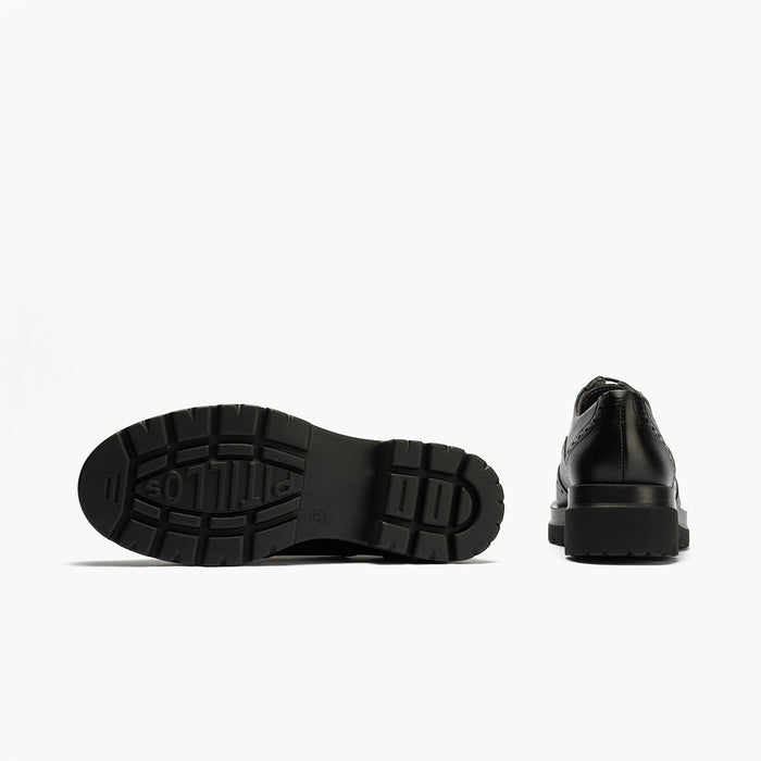 pitillos Zapato Inglés en Napa de mujer color negro Descuento